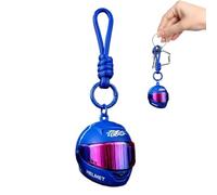 Mini Motorcycle Helmet Keychain - Movable & Vibrant Collectible Ornament