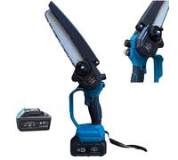Mini Motosega Portative 8" Rechargeable 42V Avec 2 Batteries JL0014