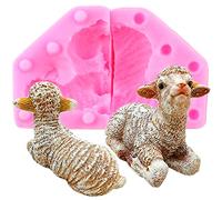 Mini moule 3D en silicone en forme de mouton pour gâteaux, sucre, chocolat, bonbons, pâtisserie, bougies, savon, plâtre, résine, argile polymère