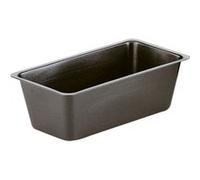 Ibili Mini moule à cake Moka 820314 – Tôle d'acier, Noir, 14,5 x 7,8 x 4,7 cm