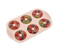 Mini moule à gâteau en forme de coquillage - Moule tubulaire en silicone à 6 cavités - Moule à cuisson rétro en coquillage | Poignée isolante thermique avec bouton rond pour gâteaux, biscuits