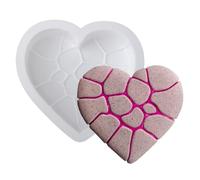 Mini moule à gâteau en forme de cœur fissuré - Moule à gâteau en forme de cœur en silicone | Gâteaux Moules en silicone Outils de cuisson | Moule réutilisable contre les attaques de nitan | Gadgets de