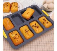 Mini moule à pain en silicone, 8 cavités, anti-adhésif, moule à brownie pour la cuisson du pain, des brownies, des muffins, des cheesecakes