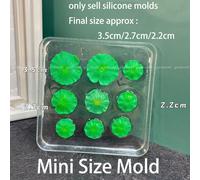 Mini Moule À Rocaille En Silicone Pour Étang,Feuille De Lotus,Gypse,Résine Époxy,Argile,Bricolage,Outils De Décoration De Bureau - Type A-Leaf-Mold