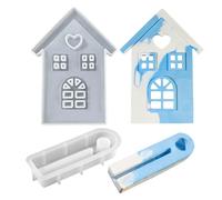 Mini moule de construction - Outil de moulage en silicone souple réutilisable, petite forme de chalet avec extrémité lisse, construction en silicone résistant à la chaleur, moule artistique pour