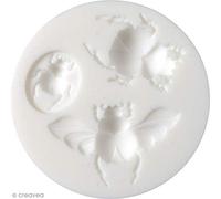 Graine créative – Mini moule en silicone pour pâte polymère – Scarabée – Multicolore – G