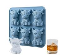 Mini moules à glace en silicone en forme de vache des hautes terres