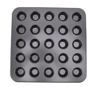 Mini moules à muffins antiadhésifs en acier au carbone, moules de cuisson professionnels pour muffins, cupcakes, biscuits, cheesecakes, tartes, quiches, revêtement PTFE, faciles à (25 grilles)