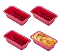 Mini moules à pain 4pcs moules de cuisson en silicone antiadhésifs résistants à la chaleur pain rectangulaires en silicone 15, 5x8, 6x4, 6 cm de cuisson en DIY mini