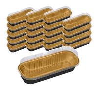 Mini moules à - Ramequins rectangulaires en feuille d'aluminium, récipients à dessert | 200 ml pour cheesecake crème brûlée supports de cuisson portables pour la préparation des aliments