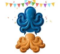 Mini moules à réutilisables et antiadhésifs pour animaux marins | Emporte-pièces en forme de moule pour biscuits, fruits, citrouille, desserts, bricolage, Noël, Halloween, poulpe d'automne
