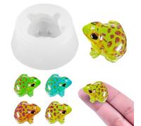 Mini moules en silicone en forme de grenouille en résine époxy sur le thème des animaux 3D pour loisirs créatifs, maison de poupée, jardin féérique, décoration de paysage