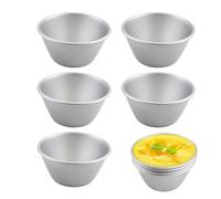 Mini moules flan et desserts - Lot de 5 moules réutilisables, moules muffins, puddings, soufflés et desserts | pour faire des pâtisseries, restaurant, fêtes professionnelles