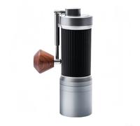 Mini moulin à café manuel, avec bavure en acier inoxydable, réglage de la grossièreté réglable, poignée pliable portable, broyage facile à prendre en main pour café expresso (argenté)