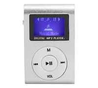 Mini MP3, Lecteur de Musique Portable Sports Back Clip MP3 avec écran LCD, HiFi Sound (Silver)