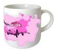 CBKREATION Mini tasse Girls Power - En céramique - Blanc et rose - H 7 cm - Ø 7 cm - Imprimé en France