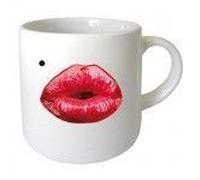 CBKREATION Mini tasse Glam' - En céramique - Blanc et rose - H 7 cm - Ø 7 cm - Imprimé en France