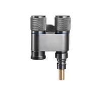 Mini Multi-function Faucet Brass One In Two Out Triangle Valve Angle Switch G1/2"Male Thread Stop Valve Washing Machine Gray Tap(5)