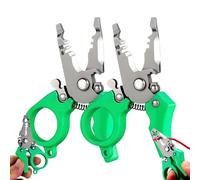 Mini Multi-Tool Wire Stripper, Portable 12-in-1 Electrician Adjustable Wiring, 8-Inch Wire Cutter And Crimper, for Strip, Split, Trim, And Crimp, Cable Scissors for Home Repair (2pcs)