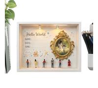 Mini Musée | Garde-mémoire décoratif | Boîte Silhouette Mini Musée à Assembler pour,pour Chambre Salon Chambre Bébé Table Étagère Appartement Anniversaire