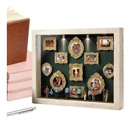 Mini musée Silhouette Box, DIY Miniature Photo Frame Museum Silhouette Box, Memory Display Kit With Mini Figurines, 11 Pièces Miniature Picture Frame With 8 Figurines For Tabletop Valentine's Day