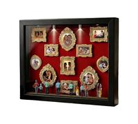 Mini musée Silhouette Box, DIY Miniature Photo Frame Museum Silhouette Box, Memory Display Kit With Mini Figurines, 11 Pièces Miniature Picture Frame With 8 Figurines For Tabletop Valentine's Day