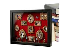 Mini Museum Box - Mini Museum Display, Wood Fun Figurines Light Up Memory Display Kit | DIY Photo Family Memory Frame for Her Him Adults Lovers Family Friends Wife Husband