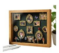 Mini Museum Silhouette Box - Display Frame for Artistic Shadow Scenes | Wood Fiber Case with Clear Panel Window, Layered Depth Visual Accent, Home Shelf Desk Decor Use