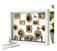 Mini Museum Silhouette Box - Display Frame for Artistic Shadow Scenes | Wood Fiber Case with Clear Panel Window, Layered Depth Visual Accent, Home Shelf Desk Decor Use