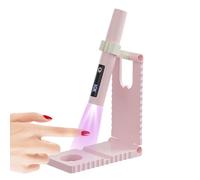 Mini Nail Lamp, Portable Fingernail Curing Dryer, 5.63x4.84x0.91 Inch Usb Rechargeable Light, Lcd Display with Timer Modes for Manicure Pedicure Home Salon Travel Airplane Use
