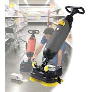 Mini Nettoyeur de sols de qualité Professionnelle, Mini Nettoyeur de sols à Double Brosse, adapté aux Maisons, Bureaux, salles de Bains et Petits espaces commerciaux.(Gray)