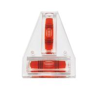 Mini niveau en forme de T transparent pour 5 x 10 mm en plastique et bois en forme de T - Convient pour le bureau et la maison et même pour stabiliser les trépieds de caméra (rouge)