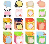 Mini Note Autocollantes 640 Feuilles Notes Autocollantes Animaux 8 Motifs Mignonnes Colorées Blocs De Notes Adhésives Blocs Mémo Autocollant pour Réfrigérateur Maison Bureau L'école