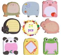 Mini Notes Autocollantes,24 Paquets Notes Autocollantes De Couleur,Notes Autocollantes Du Réfrigérateur,Notes Super Collantes Pour L'école,Mémo De Bureau,Cadeaux D'enfants D'élèves (8 Styles)