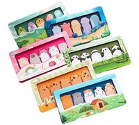 Mini notes autocollantes, lot de 6 onglets d'indexation en forme d'animaux mignons, étiquettes autocollantes réutilisables et amusantes, signets amusants, onglets 'indexation, de cahier