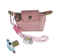 Mini Nylon Dumpling Coin Purse, Detachable Nylon Wrist Strap Coin Purse, with Secure Zipper Lightweight Wallet, for Cards, Keys, and Coins (K)