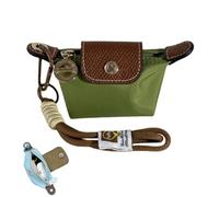 Mini Nylon Dumpling Coin Purse, Detachable Nylon Wrist Strap Coin Purse, with Secure Zipper Lightweight Wallet, for Cards, Keys, and Coins (N)