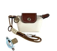 Mini Nylon Dumpling Coin Purse, Detachable Nylon Wrist Strap Coin Purse, with Secure Zipper Lightweight Wallet, for Cards, Keys, and Coins (B)