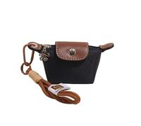 Mini Nylon Dumpling Coin Purse with Detachable Wrist Strap, Small Zipper Change Pouch & Keychain Bag Charm for Women, Cute Mini Dumpling Bag for Coins, Keys & Cards (#6)