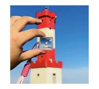 Mini objectif prisme pixel créatif 2025, porte-clés amusant pour effet de vue pixellisé, porte-clés en verre de cristal pour artistes, convertissez vos vues en pixels-art