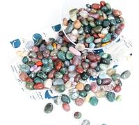 Mini Océan Jaspe Pierres polies de Cristal, Quartz Océan Jaspe Naturel de 500 g, Petite Passée Chips écrasé Pierre Guérison Reiki Cristal Bijoux Décoration de la Maison