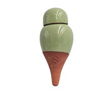 Mini Olla à Planter Sabeur 20 cl Terre Cuite Naturelle - Fabrication Française Artisanale - Arrosage Autonome pour Plantes en Pot - Olla en Terre Cuite - Système d’Arrosage Écologique (Pistache)