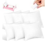 Mini oreiller 6 pièces, petits oreillers en peluche douce, accessoires de maison de poupée à l'échelle 1:12 pour la décoration canapé, chambre à coucher et projets miniatures bricolage, a