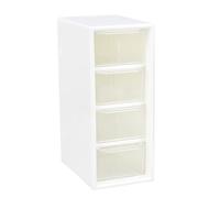 Mini Organisateur de Rangement de Bureau avec 4 Tiroirs, Boîte de Rangement en Plastique, Boîte de Rangement Transparente Empilable pour Fournitures de Bureau, Boîte de Rangement