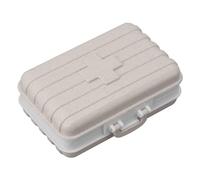 Mini Organisateur de Vitamines, Boîte à Médicaments en Plastique, étui à Médicaments, Organisateur de Pilules à Fermeture Hermétique, Portable, 6 Compartiments, étui à (Beige)