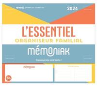 Mini-organiseur familial L Essentiel Mémoniak, calendrier mensuel (sept. 2023- déc. 2024) - Collectif - Editions 365 - broché - Calendrier