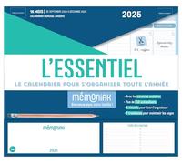 Mini-organiseur L'Essentiel Mémoniak, calendrier mensuel (sept. 2024- déc. 2025)