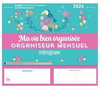 Mini-organiseur Mémoniak Ma vie bien organisée, calendrier mensuel sept. 2025- déc. 2026 - Collectif - Editions 365 - broché - Calendrier