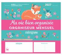 Mini-organiseur Mémoniak Ma vie bien organisée, calendrier mensuel, septembre 2026-décembre 2027 - Yolande Six - Editions 365 - broché - Calendrier