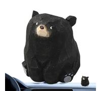 Mini Orsetto Da Tavolo, Orso In Legno Intagliato | Figurina Di Orso Intagliato In Legno Per Desktop | Ornamenti Da Tavolo Autoportanti In Miniatura Da Collezione Per Interni Ed Esterni Per Tavolino Da